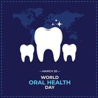 World oral health day, dental and healthcare creative concept vector