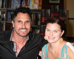 LOS ANGELES, JUL 8 - Don Diamont, Heather Tom at the William J. Bell Biography Booksigning at Barnes and Noble on July 8, 2012 in Costa Mesa, CA photo