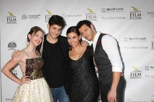 LOS ANGELES, SEP 25 - Megan Lee Joy, David Blue, Jessica Sherif, Dove Meir at the Catalina Film Festival Friday Evening Gala at the Avalon Theater on September 25, 2015 in Avalon, CA photo