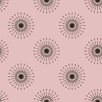 circles flowers abstract pattern asian motif vector