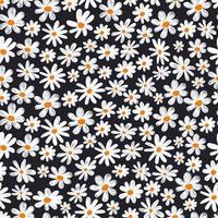 Background with white daisies. Simple vector pattern. Seamless texture background for scrapbooking or textiles.