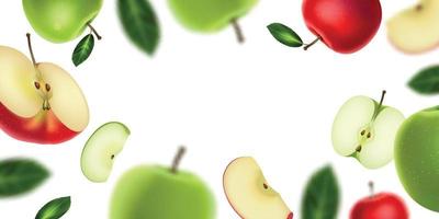 Realistic Apple Background vector