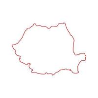 Romania map on white background vector