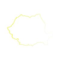 Romania map on white background vector