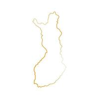 Finland map on white background vector