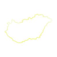 Hungary map on white background vector