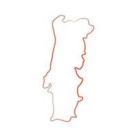 Portugal map on white background vector