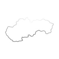 Slovakia map on white background vector