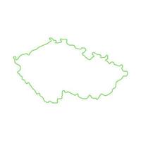 Czech republic map on white background vector