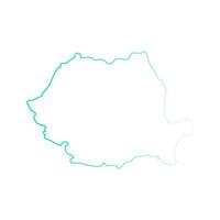 Romania map on white background vector