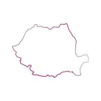 Romania map on white background vector