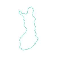 Finland map on white background vector