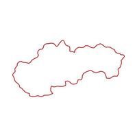 Slovakia map on white background vector