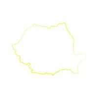 Romania map on white background vector