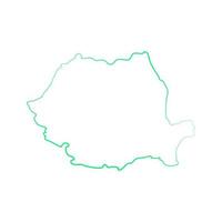 Romania map on white background vector