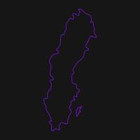 Sweden map on white background vector