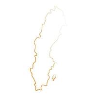 Sweden map on white background vector