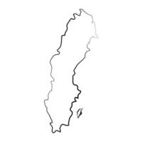 Sweden map on white background vector