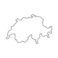 Switzerland map on white background vector