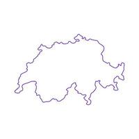 Switzerland map on white background vector