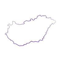 Hungary map on white background vector