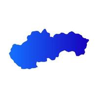 Slovakia map on white background vector