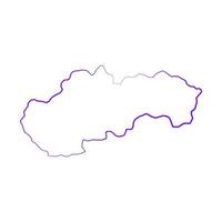 Slovakia map on white background vector