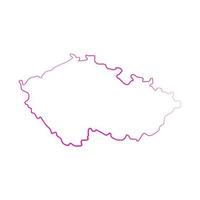 Czech republic map on white background vector