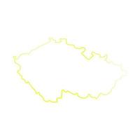 Czech republic map on white background vector