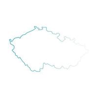 Czech republic map on white background vector