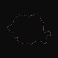 Romania map on white background vector