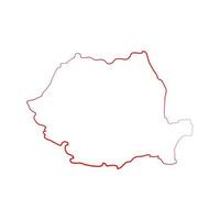 Romania map on white background vector