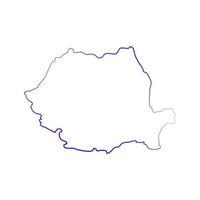 Romania map on white background vector