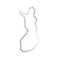 Finlandia mapa sobre fondo blanco. vector