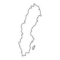 Sweden map on white background vector