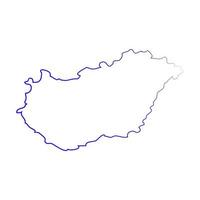 Hungary map on white background vector