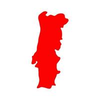 Portugal map on white background vector