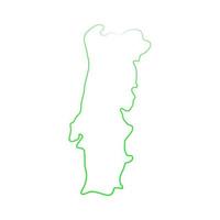 Portugal map on white background vector