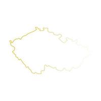 Czech republic map on white background vector