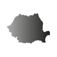 Romania map on white background vector