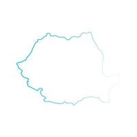 Romania map on white background vector