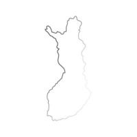 Finland map on white background vector