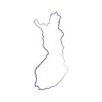 Finland map on white background vector