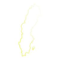 Sweden map on white background vector