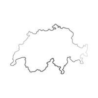 Switzerland map on white background vector