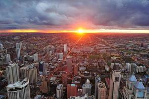 Chicago sunset view photo