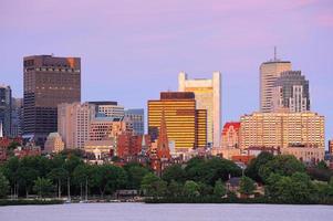 vista del atardecer de boston foto