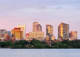 vista del atardecer de boston foto