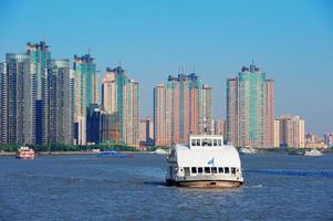 vista del horizonte de shanghái foto