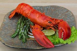 Red boiled lobster photo